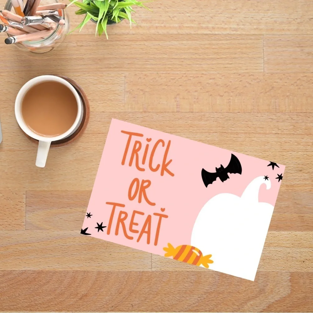 Set of 10 Halloween Trick or Treat Party Post Card